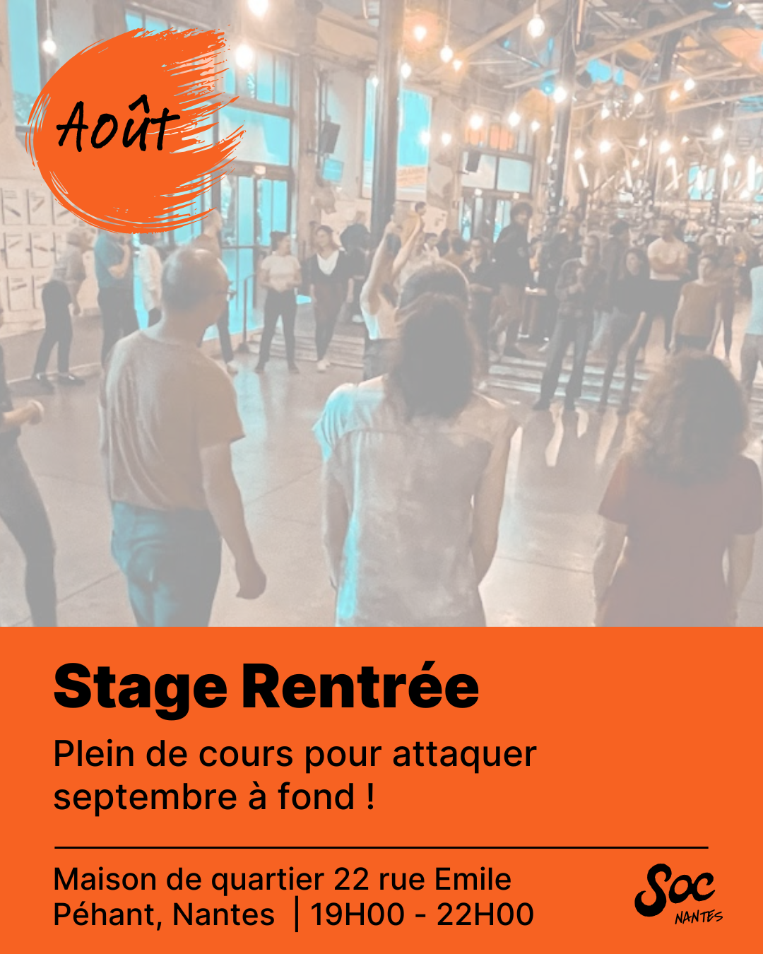 Stage de rentrée - Semaine 18 au 20 août